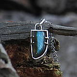 Náhrdelníky - Zub labradorit (Ag 925) prívesok, originál - 17262934_