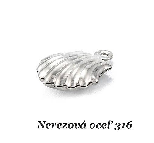 Komponenty - Mušľa /M8258/ - nerezová oceľ 316 - 17264693_