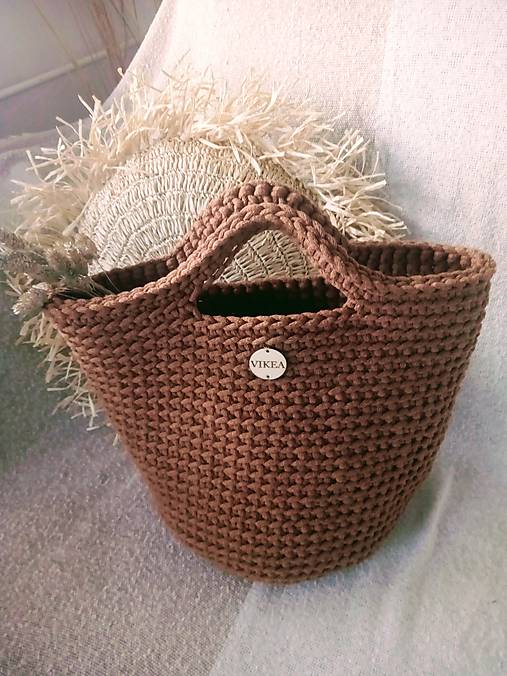 Veľké tašky - TOTE BAG škorica - 17262467_