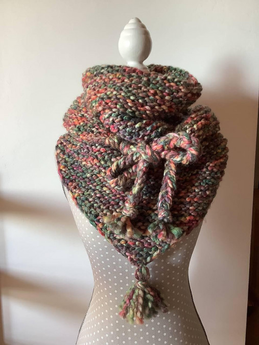 Šály a nákrčníky - Vrkočatý hrubý, teplý vlniak /pléd /šatka... nie len pre vrkočatú... (Multicolor) - 17263640_