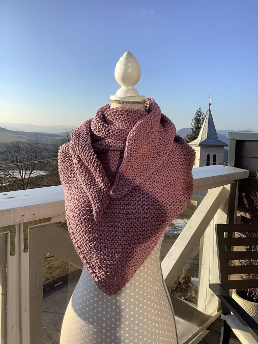 Šatky - Bavlnený pléd Oli - staroružový orgován - 17264141_