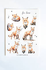 Papier - Nálepky "Fox lover" - 17264742_