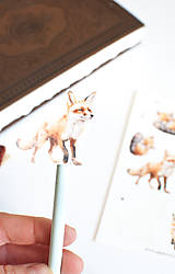 Papier - Nálepky "Fox lover" - 17264746_