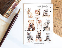 Papier - Nálepky "Cute friends" - 17264871_
