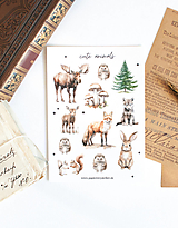 Papier - Nálepky "cute animals" - 17264929_