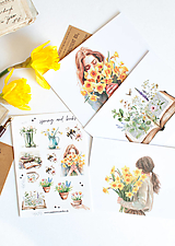  - Nálepky "spring and books" (Samolepky v sete) - 17265284_