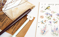 Papier - Nálepky "spring greeting" (Samolepky v sete) - 17265380_