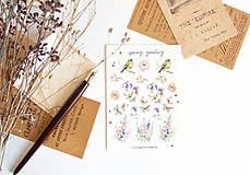 Papier - Nálepky "spring greeting" (Samolepky v sete) - 17265382_