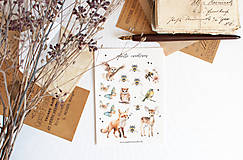Papier - Nálepky "gentle creatures" (Samolepky samostatne) - 17265511_