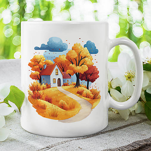 Nádoby - KRAJINKA keramický hrnček  - 17264638_