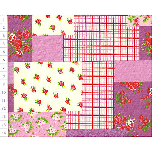 Bavlnená látka OAP Lilac, Patchwork