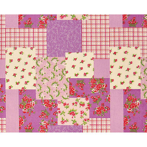 Bavlnená látka OAP Lilac, Patchwork