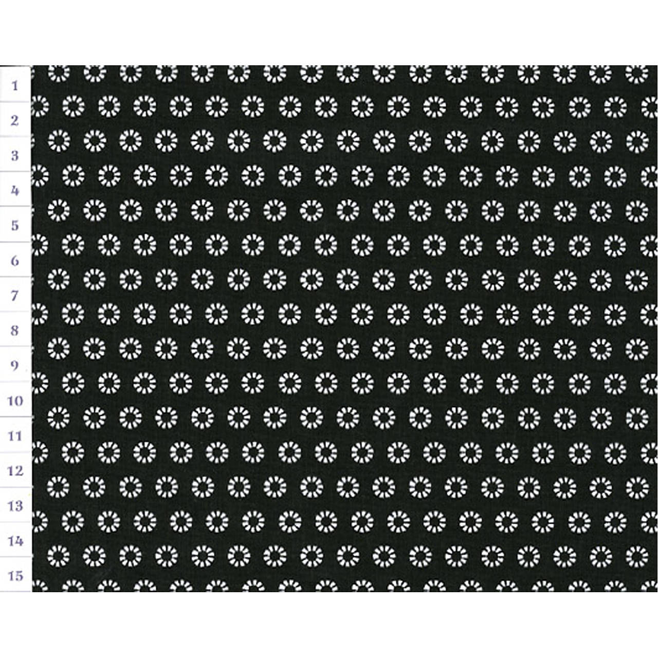 Bavlnená látka OAP Black, Daisy