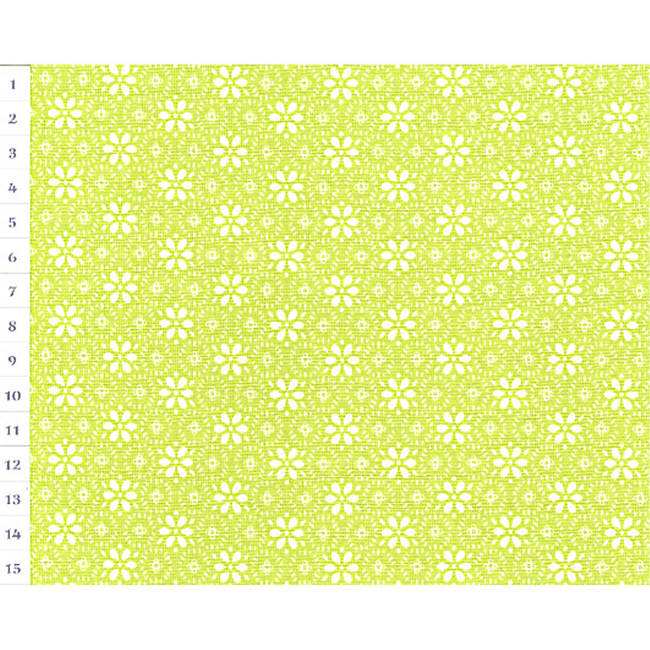 Bavlnená látka OAP Limet, Flowers