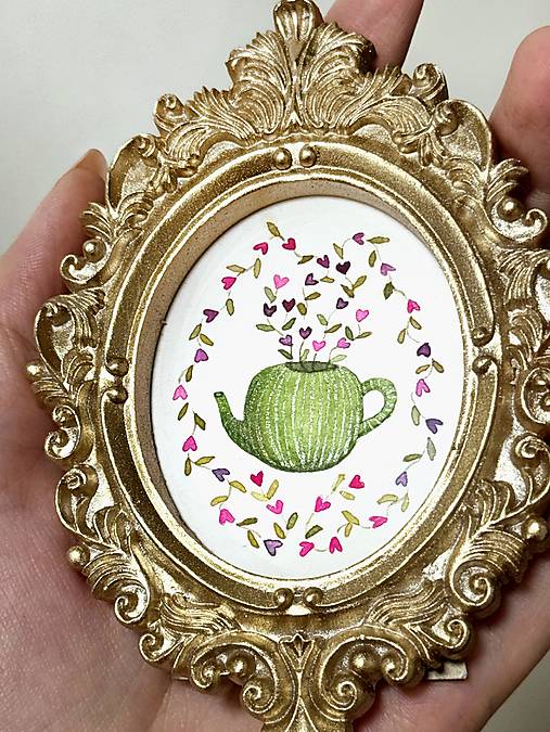 Obrazy - Akvarel - Blooming teapot no. 1 - 17263499_