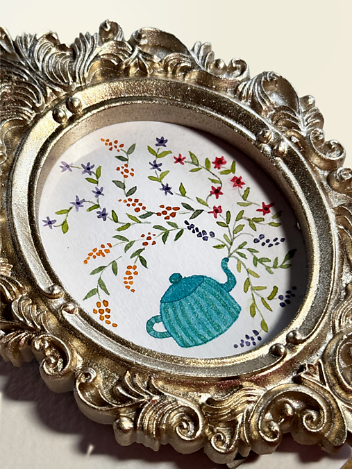Obrazy - Akvarel - Blooming teapot no. 2 - 17263563_