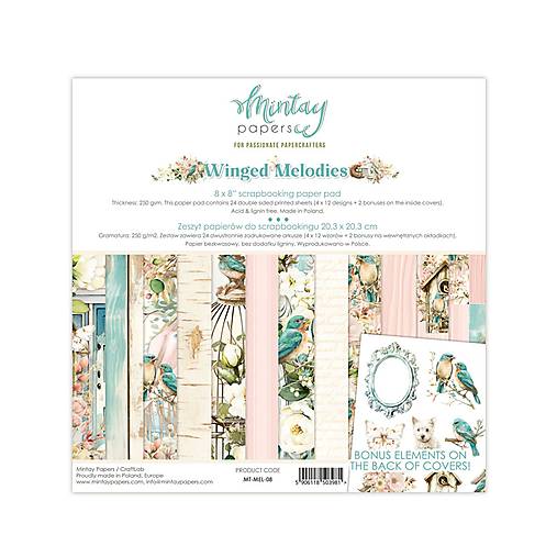 Papier - Mintay Scrapbook papier 8x8 Winged Melodies - 17267104_