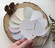 Papier - Srdiečka z ručného papiera- Mix - 17269280_