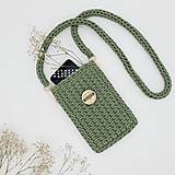 Kabelky - MINI kabelka na mobil (šalvia) - 17266782_