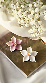 Brošne - Brošňa "Flora" (Ružová) - 17266683_