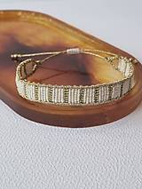 Náramky - ✨ Macramé náramok v Smetanovo zlatej farbe ✨ - 17269289_
