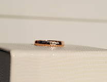 Prstene - Prstienok so srdiečkom a briliantom (žlté zlato) - 17270020_