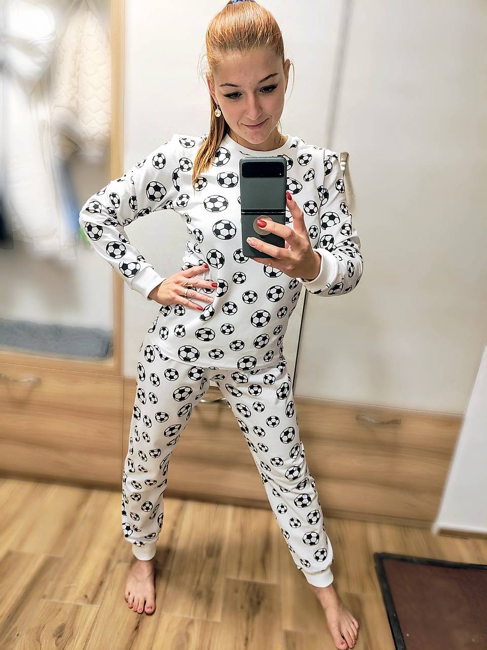 Pyžamo FUTBALKY - DÁMSKE dlhé