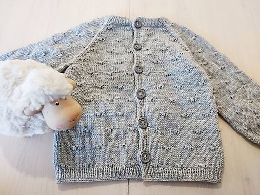 Detské oblečenie - Svetrík s uzlíkmi 100% Baby merino - 17270322_