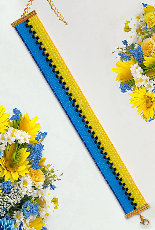 Náramky - Dvojfarebný - korálkový náramok  - 17272627_