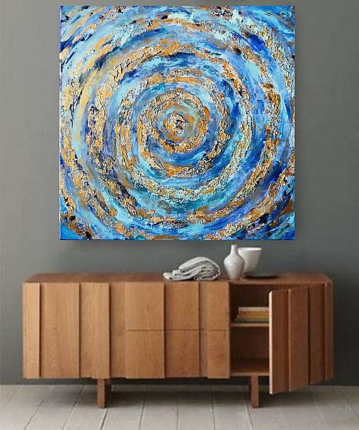 Obrazy - Gold vortex_70x70 - 17273763_