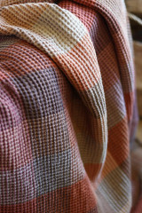 Úžitkový textil - Veľký exkluzívny hrejivý ľanový vafľový pléd 160x200cm - 17273464_