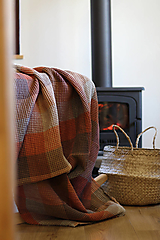 Úžitkový textil - Veľký exkluzívny hrejivý ľanový vafľový pléd 160x200cm - 17273466_