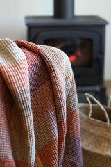 Úžitkový textil - Veľký exkluzívny hrejivý ľanový vafľový pléd 160x200cm - 17273468_