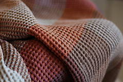 Úžitkový textil - Veľký exkluzívny hrejivý ľanový vafľový pléd 160x200cm - 17273470_