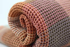 Úžitkový textil - Veľký exkluzívny hrejivý ľanový vafľový pléd 160x200cm - 17273472_