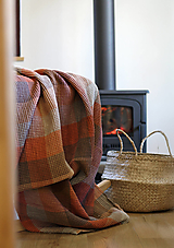 Úžitkový textil - Veľký exkluzívny hrejivý ľanový vafľový pléd 160x200cm - 17273485_