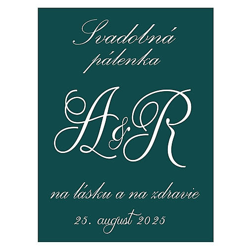 Etikety na flaše 7,5 x 10 cm - možnosť zmeny farby pozadia