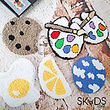 Úžitkový textil - Podložka pod hrnček vlnená VEĽKÁ (Paleta) - 17276069_