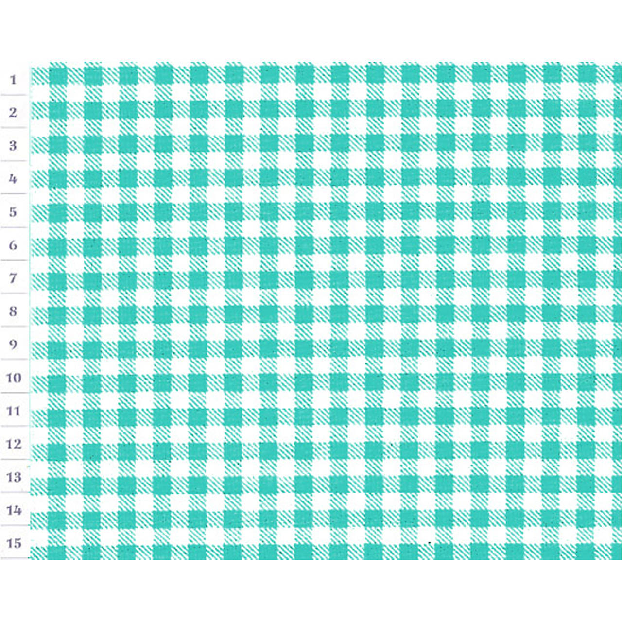 Bavlnená látka OAP Turquoise, Checky