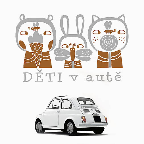 Dekorácie - DETI v aute 3 - 17275640_