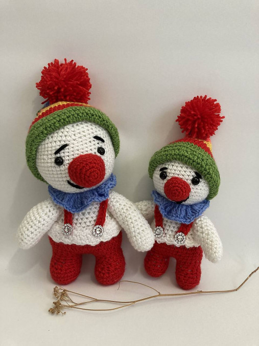 Hračky - šaškovia  -  Guľkovia Háčkovaní 2 x - 17273741_