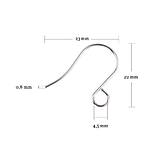 Komponenty - Náušnicový háčik 22mm /M2340/ - nerez.oceľ 316 - 17277115_