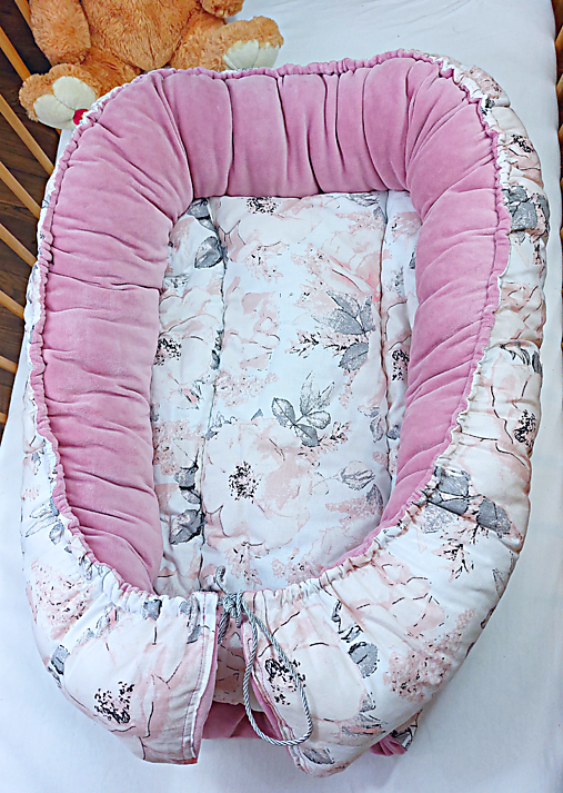 Detský textil - Hniezdo pre bábätko s podložkou - 17276321_