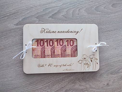 Tabuľky - Drevená obálka na peniaze na narodeniny - 17281636_