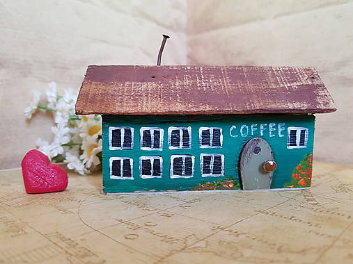 Dekorácie - POSTAV SI SVOJE MESTEČKO (Coffee - Zelená) - 17281033_