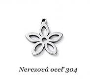 Komponenty - Kvet /M8274/ - nerezová oceľ 304 - 17283697_