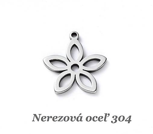 Komponenty - Kvet /M8274/ - nerezová oceľ 304 - 17283697_