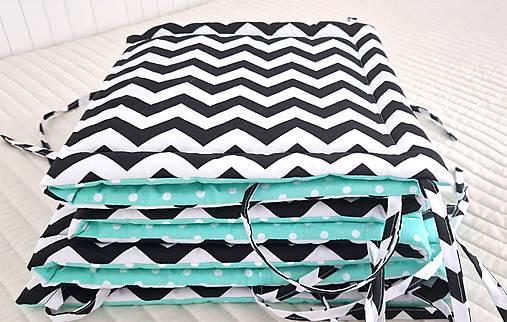 Detský textil - Hniezdo do postieľky cik cak - 17282085_