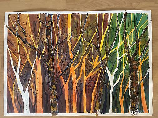 Obrazy - Farebny les - 17283004_