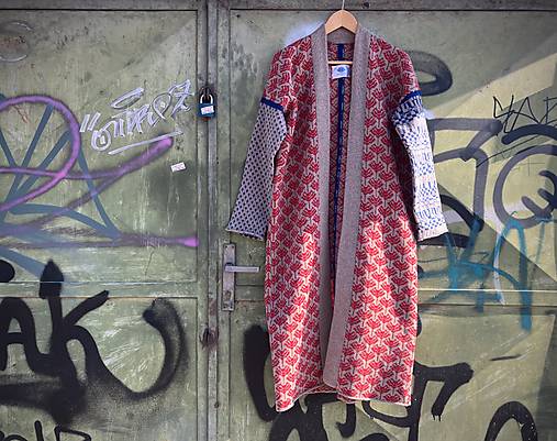 Kimoná - HAORI kimono  (Akai icho) - 17283420_